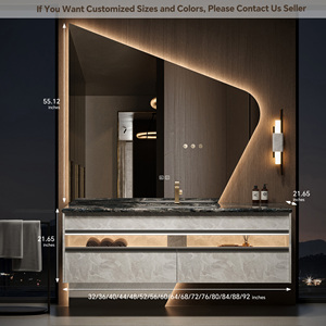 Mueble de Baño de Estilo Minimalista Clásico con Lavabo Individual y Espejo Inteligente para Baños Minimalistas - Product Image 6