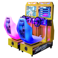 Simulateur de Course pour Enfants Haute Qualité 22 Pouces, Machine d'Arcade Voiture à Monnayeur avec Matériau Plastique 110V/220V pour Parc d'Attractions