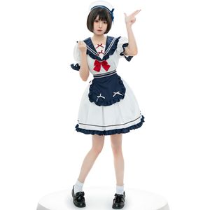Traje azul marino de Anime japonés de <span class=keywords><strong>manga</strong></span> corta y <span class=keywords><strong>manga</strong></span> larga, juego de rol, traje de marinero Sexy, uniforme de COSPLAY, novedad de 2017 - Product Image 3