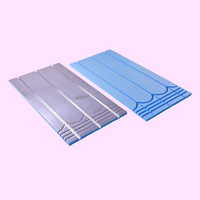 Panneau de chauffage au sol XPS en aluminium lisse 0,1/0,2 mm, feuille régulière personnalisée 0,3/0,4 mm, panneau de chauffage au sol XPS pour chauffage à sec
