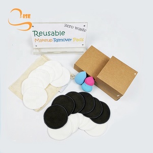 Tampon <span class=keywords><strong>démaquillant</strong></span> réutilisable <span class=keywords><strong>pour</strong></span> femmes au charbon de bambou <span class=keywords><strong>pour</strong></span> tous types de <span class=keywords><strong>peau</strong></span> - Product Image 1