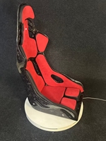 Simulateur de siège de voiture réglable côté droit en cuir PVC noir, disponible en stock.