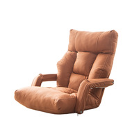 Canapé paresseux pliable et réglable en tissu technique imperméable avec accoudoirs en tissu pour une personne