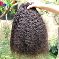 Extensions de cheveux humains purs de haute qualité, couleur naturelle, lisses et crépus, cuticules alignées, cheveux vierges 16A, lots de cheveux bruts péruviens