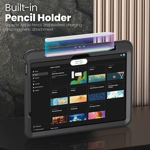 Tpe Bumper trường hợp đối với iPad không khí 11 2024 Tablet Bìa trường hợp được xây dựng trong gấp chân đế với khe cắm bút chì - Product Image 5