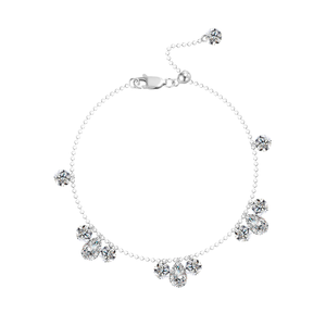 925 Sterling Silver Trendy Sparkling Purple Water Drop Zircon <b>Charm</b> <b>Beaded</b> <b>Bracelet</b> for Women Party Gift Fine Jewelry - Product Image 1