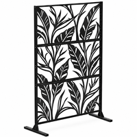 Fabricant de panneaux de clôture de jardin en acier galvanisé découpé au laser sur mesure, style Art Déco, revêtement noir en poudre, pour l'extérieur