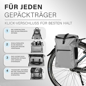 <span class=keywords><strong>Sac</strong></span> de <span class=keywords><strong>vélo</strong></span> 30L avec fonction <span class=keywords><strong>sac</strong></span> <span class=keywords><strong>à</strong></span> <span class=keywords><strong>dos</strong></span> <span class=keywords><strong>sac</strong></span> de <span class=keywords><strong>vélo</strong></span> <span class=keywords><strong>pour</strong></span> <span class=keywords><strong>porte</strong></span>-bagages facile <span class=keywords><strong>à</strong></span> assembler compartiment <span class=keywords><strong>pour</strong></span> ordinateur portable - Product Image 6