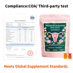 Gummies probiotiques pour femmes pour la santé vaginale et l'équilibre du pH, fabricant de compléments sous marque privée, MOQ flexible, certifié cGMP COA - Product Image 5