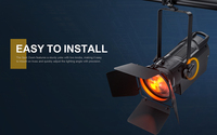 Foco Fresnel SHEHDS para Escenario y Estudio, RGBWAUV, DMX, Zoom, 250W 350W LED, para Iluminación de Teatro y Programas de Televisión