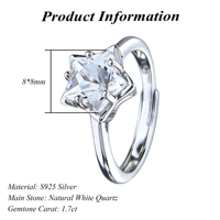 Vente en gros d'usine, bague étoile en argent sterling 925 plaqué rhodium avec différentes pierres précieuses naturelles, pour femmes, cadeau, usage quotidien
