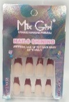Kit de faux ongles Mix Girl, pointe rouge, manucure française, acrylique, pour femmes et filles - Product Image 3