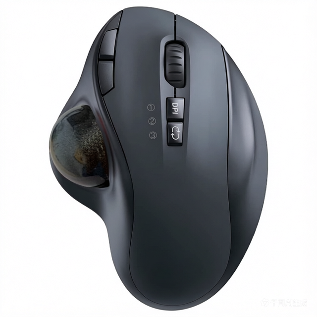 Professional Bluetooth 2.4G Wireless Rechargeable Silent Trackball Mouse Ergonomic Thumb-operated Design Mouse