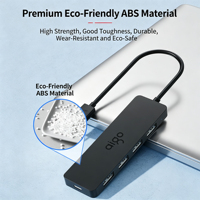 Répartiteur USB multiport USB3.0, taux de transfert de 5 Gbps, hub USB avec entrée d'alimentation de type C pour la connexion d'appareils externes d'ordinateurs portables