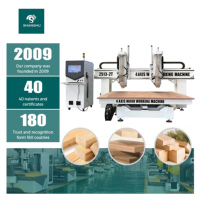 Ağır Hizmet Tipi 4 Eksenli CNC İşleme Merkezi Çift Kafalı Ahşap Router Akıllı Ahşap İşleme Kesme Freze Makinesi