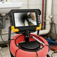 Cámara de Inspección de Alcantarillado de 512 Hz con Autonivelación, Endoscopio Industrial de 4 MP, Cámara de Inspección de Tuberías de Drenaje Resistente al Agua IP68