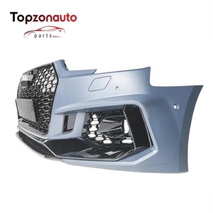 Copertura Paraurti Anteriore Topzonauto per Audi <span class=keywords><strong>A4</strong></span> B9 <span class=keywords><strong>Sedan</strong></span> 2016-<span class=keywords><strong>2019</strong></span>, Griglia Anteriore Verniciabile in Materiale PP, Montaggio Diretto Aftermarket - Product Image 2