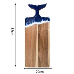 Tabla de <span class=keywords><strong>Madera</strong></span> de Acacia <span class=keywords><strong>para</strong></span> Servir con Asa de <span class=keywords><strong>Cola</strong></span> de Ballena, Bandeja de Queso y Charcutería con Arte en Resina <span class=keywords><strong>Epoxi</strong></span> Oceánica <span class=keywords><strong>para</strong></span> Preparación de Comidas, Tabla de <span class=keywords><strong>Madera</strong></span> <span class=keywords><strong>para</strong></span> Servir - Product Image 6