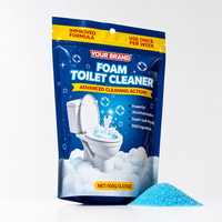 Sachet d'emballage personnalisé imprimé pour nettoyant WC en mousse, résistant à l'humidité, avec fermeture éclair, en Mylar, pour nettoyage domestique, vente en gros