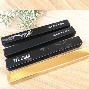 กล่องกระดาษบรรจุภัณฑ์ลิปกลอสอายไลเนอร์แบบเปล่า สีทองดำ ขนาด 15 มม.*145 มม. - Product Image 1