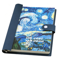 Carnet A5 vintage à feuilles mobiles avec reliure à anneaux en PU, journal détachable et rechargeable avec bouton-pression, pour usage quotidien, 100 feuilles