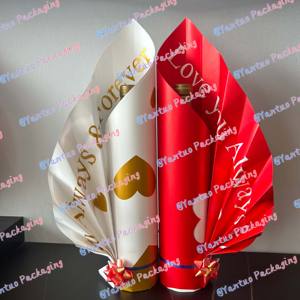 Saint Valentin nouveau design fleur papier d'emballage LOVE YOU <span class=keywords><strong>FOREVER</strong></span> pour amoureux bouquet de fleurs emballage papier fleuriste fournitures - Product Image 2