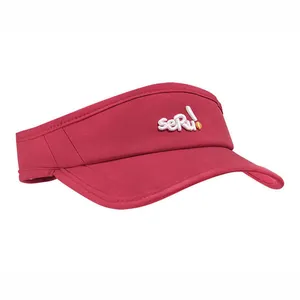 Visor açık spor özel 3d nakış güneşlik şapka pamuk plaj koşu Golf siperliği kap