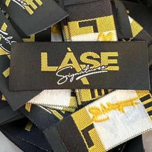 Étiquette tissée personnalisée pour marque de vêtements privée, avec logo imprimé et design sur mesure, sans MOQ - Product Image 3