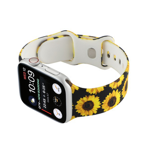 Bracelet en silicone pour montre <span class=keywords><strong>apple</strong></span>, boucle papillon imprimée, 38 40 41 42 44 45mm, nouvelle collection, vente en gros - Product Image 4