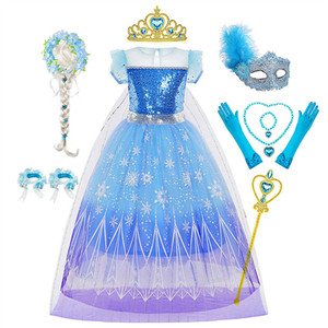 Nouveautés Costumes pour enfants Robe de princesse <span class=keywords><strong>Elsa</strong></span> Anna Snow <span class=keywords><strong>Belle</strong></span> pour filles - Product Image 3