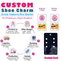Breloques sabots de chaussures personnalisées en gros Breloques sabots de chaussures personnalisés en PVC LOGO Décorations de chaussures sabots