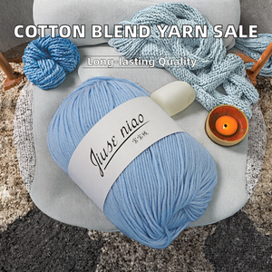 Offre Spéciale – Fil Mélangé Coton/Acrylique Teint Haute Ténacité, Filé à Anneaux 16s/6 pour Tricot, Tissage et Couture - Product Image 2
