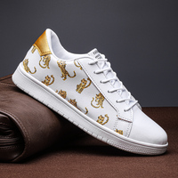 Sneakers décontractées légères blanches avec impression de logo personnalisé unisexe pour hommes et femmes Printemps Été Automne Hiver