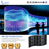 Écran LED incurvé flexible et enroulable RX Curve, armoire numérique P1.5 P1.8 P2.5, mur vidéo LED intérieur pour magasin et commerce de détail