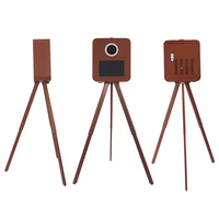 Photomaton portable TOPS RCM133M en métal, style vintage, avec écran tactile, impression instantanée, 13,3 pouces, appareil photo reflex numérique, machine à selfie pour mariage, imprimante