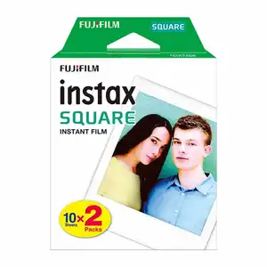สีดำฟิล์ม instax Suppliers-10 20แผ่นฟูจิสแควร์สีขาวสีดำขอบฟิล์มฟิล์มกล้องกระดาษภาพถ่ายสำหรับ Fujifilm ทันที Sq 1/6/10