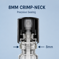 Mini flacons d'échantillons de parfum en verre transparent de 2 ml, atomiseur vide avec pompe pour les voyages