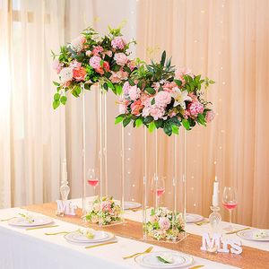 Grand cristal clair acrylique <span class=keywords><strong>verre</strong></span> Vases mariage fleur support pièce maîtresse pour la décoration <span class=keywords><strong>de</strong></span> <span class=keywords><strong>Table</strong></span> <span class=keywords><strong>de</strong></span> fête - Product Image 6