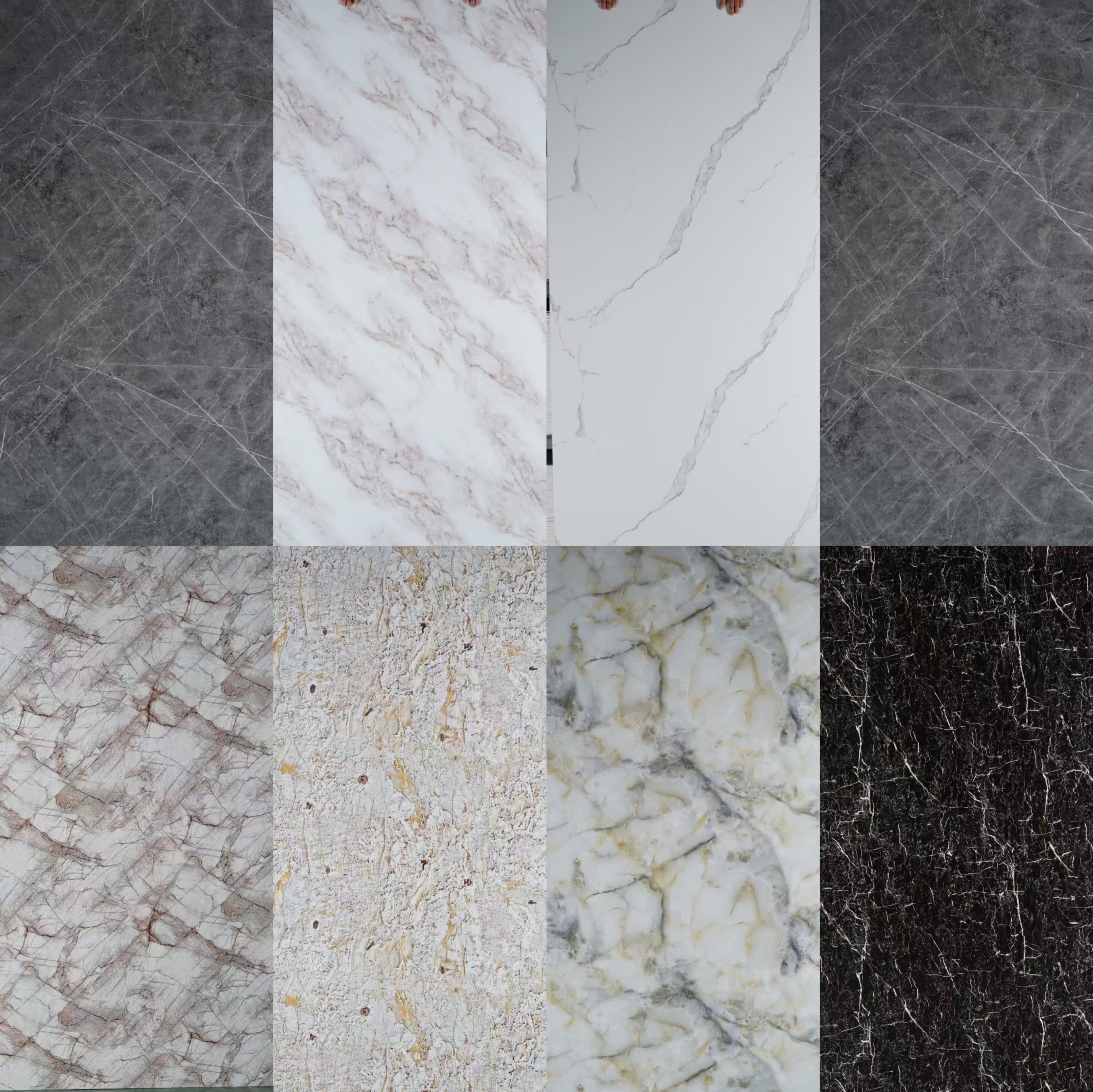 High Glossy 1220x2440mm 3mm PVC Wall Panel PVC Marble UV Sheet