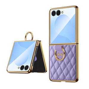 เคสโทรศัพท์พับได้ Huanmin Factory ใช้ได้กับ Samsung ZFlip ลด 30% พร้อมที่จับแบบวงแหวนเก๋ไก๋ เคสแบบรวม และฟิล์มกันรอยหน้าจอ - Product Image 3