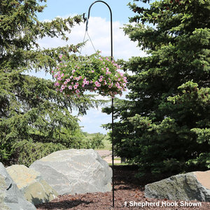 Móc Chăn Cừu Nặng Ngoài Trời, Cột Vườn Để Treo Thức Ăn Và Cây Cho Chim, Cao 82 Inch, Bộ 2, Màu Đen - Product Image 3