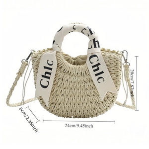 Nouveau Sac en Paille Tressé Tendance, Sac à Bandoulière Unique pour Femme, Sac à Main Écologique, Vente Chaude - Product Image 6