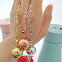 Collier tendance pour femme, pendentif rond personnalisé de 20 mm, Bola de Grossesse