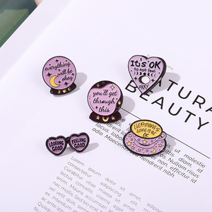 Tất cả mọi thứ sẽ được OK Thư Kim Loại từ men chân kính mát cà phê tách trà pha lê bóng trâm cài ve áo Pin - Product Image 3