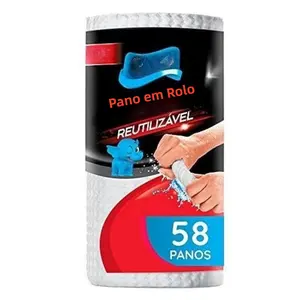 Рулон стеклоочистителя brazil rolo pano multiuso para limpeza em geral branco Reutilizavel Branco Com - Product Image 1
