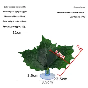 ใบไม้ประดิษฐ์หลากหลายชนิดสำหรับตกแต่งสวน พร้อมจุกดูดสุญญากาศสำหรับให้อาหารสัตว์เลื้อยคลาน เช่น จิ้งจก คาเมเลี่ยน และงู - Product Image 6