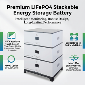 Industrial-Grade 10kWh Stackable Energy Storage <b>Battery</b> 51.2V 100Ah Lithium Iron Phosphate <b>Battery</b> for <b>Backup</b> System - Product Image 1
