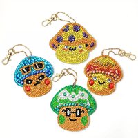 5D diamant dessin porte-clés dessin animé Anime cristal Alien bricolage Double face pendentif pâques acrylique imprimé Type