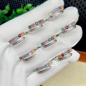 Bague en pierres semi-précieuses naturelles, best-seller, quartz rose, agate mousse, aigue-marine, <span class=keywords><strong>pierre</strong></span> <span class=keywords><strong>de</strong></span> <span class=keywords><strong>lune</strong></span>, bijoux en cristal, cadeau pour la Saint-Valentin - Product Image 3