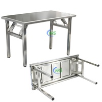 Table de travail de cuisine moderne, table de restaurant, table de mariage, table de conférence, table de banquet, table de pique-nique extérieure, table à manger pliante en acier inoxydable